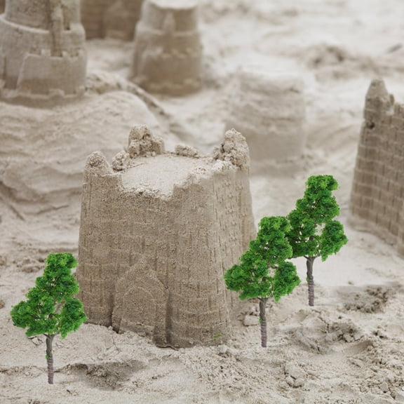 RENACLIPY 25pcs Miniature Model Trees Green Plastic for Crafts Decoration N Z Scale Train Layout Diorama