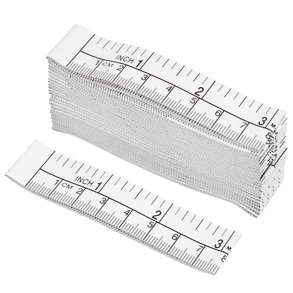RENACLIPY 25Pcs Paper Measure Disposable Tape with Metric and Inches for Accurate Length Measuring