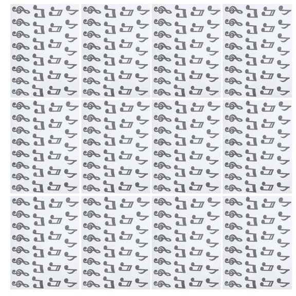 RENACLIPY 27Pcs Black Musical Notes Sticker Sheets for Music Teacher Rewards and Student Motivation