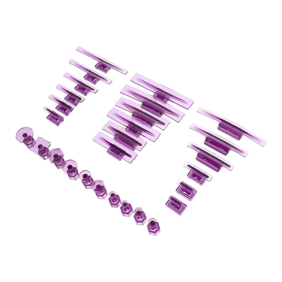 RENACLIPY 28Pcs Dent Removal Puller Tabs Purple Auto Tool for Fast Seamless Dent Repair Application
