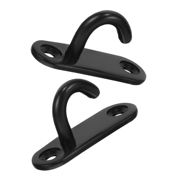 RENACLIPY Black Metal Ceiling Plant Hooks for Indoor and Outdoor Use, 2 Pieces Hanging Hardware