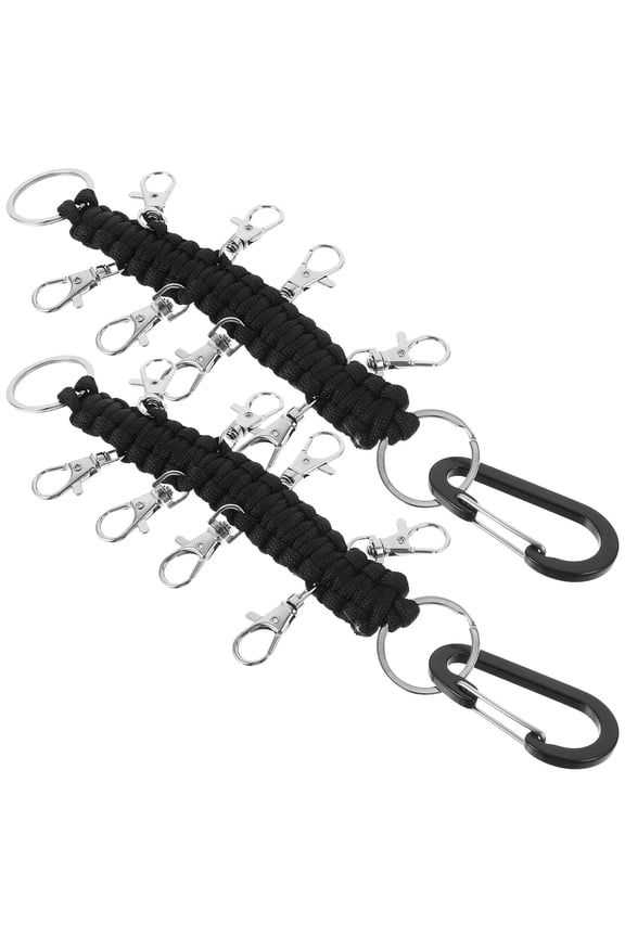 2Pack Keychain Rope with Braided Rope for Hiking and Other Outdoor Events
