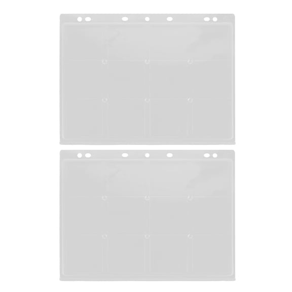 RENACLIPY 2Pcs Acrylic Coin Sleeve Pages for Collectors Flexible Binder Inserts for Home Organization