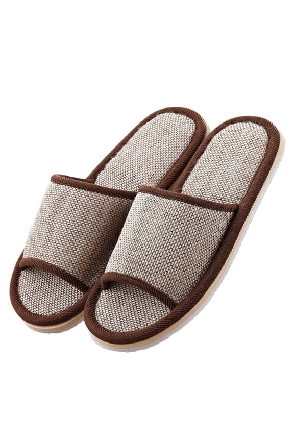 Unisex House Slippers Lightweight 2Pcs Coffee