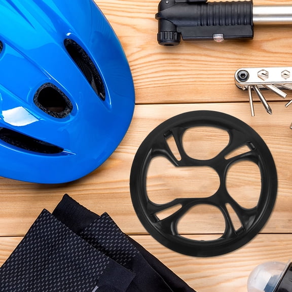 RENACLIPY 2Pcs Bike Chainring Guard Universal Crankset Protector for Mountain Bikes Black