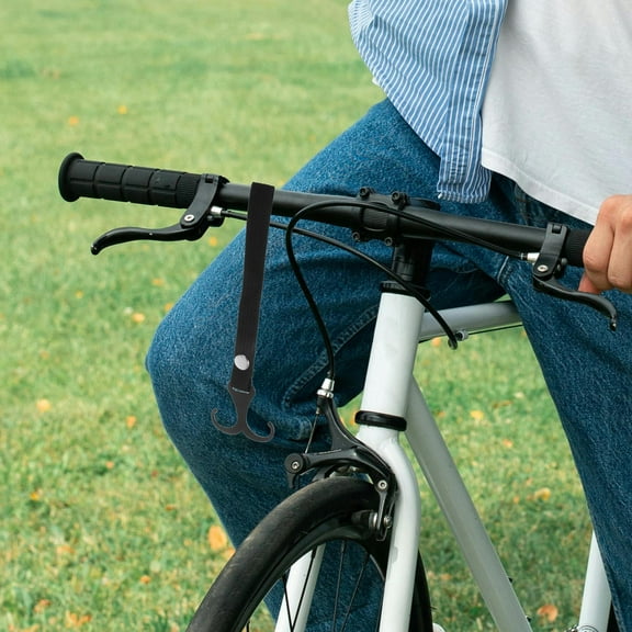 RENACLIPY 2-Pack Handlebar Straps Nylon Black Design for Cycling and Carrying Bags Accessories