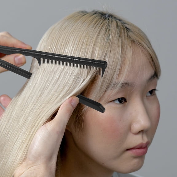 RENACLIPY 2Pcs Black Hair Combs V-Shaped Styler Comb for Quick and Easy Hairdressing Use