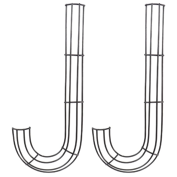 RENACLIPY 2-Pack Black Candy Cane Wreath Wire Frames, Smooth and Safe Holiday Decor for Christmas Celebration