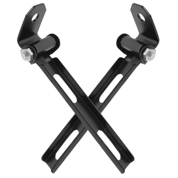 RENACLIPY 2Pcs Black Motorcycle Solo Seat Hinge Mount Bracket Universal Front Bar Hardware