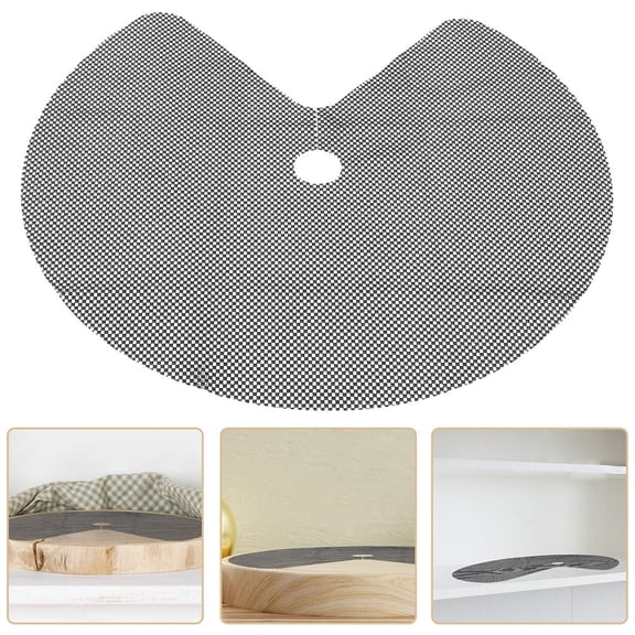 RENACLIPY 2Pcs Black Non Slip Kitchen Drawer and Shelf Liners Easy to Cut for Custom Fit