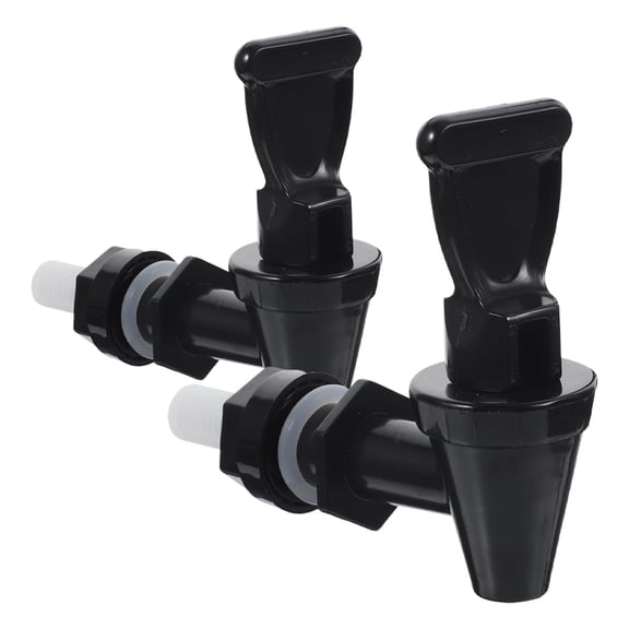 RENACLIPY 2-Pack Black Plastic Replacement Spigot for Leakproof Water Dispenser Parts, and Easy to Install