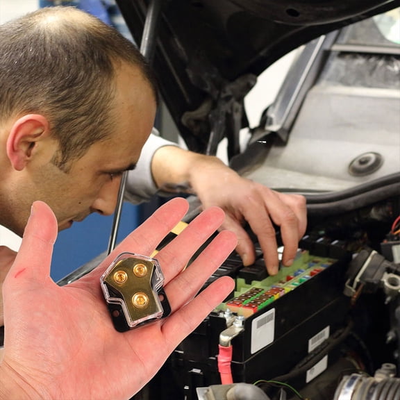 RENACLIPY 2Pcs Automotive Power Distribution Block Car Audio Ground Cable Splitter Multi