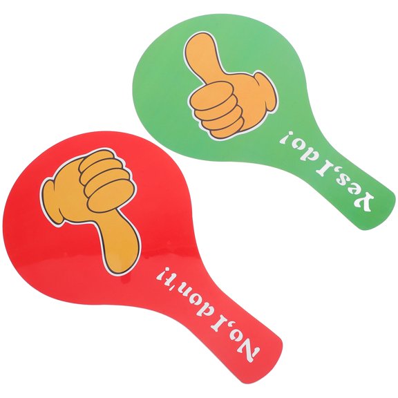 RENACLIPY Classroom Response Paddles Multi-Color Plastic Dual-Sided for Teaching and Feedback 2Pcs