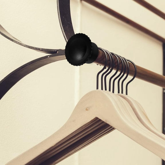 RENACLIPY Renaclipy Sturdy Black PP Clothes Rack End Caps for Protection 2Pcs