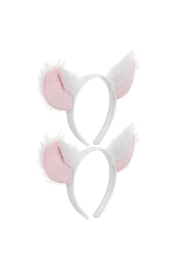 2Pcs White Koala Ears Headband Plush Animal Headgear for Wildlife Themed Events and Costume