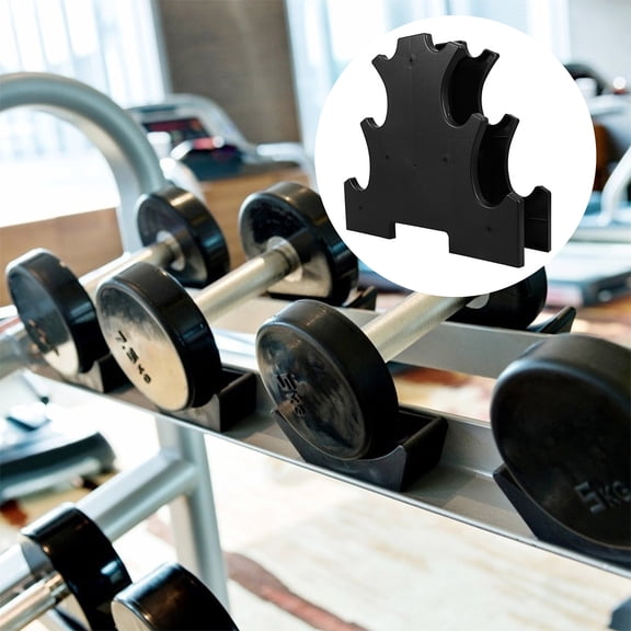 RENACLIPY 2Pcs Compact Black Dumbbell Rack Stand for Heavy Weight Holders with Stable Design