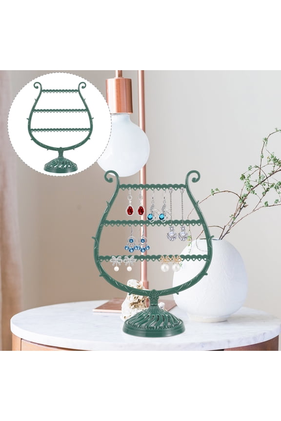 2Pcs Dark Green Earring Display Stand Lightweight Compact for Hanging Earrings