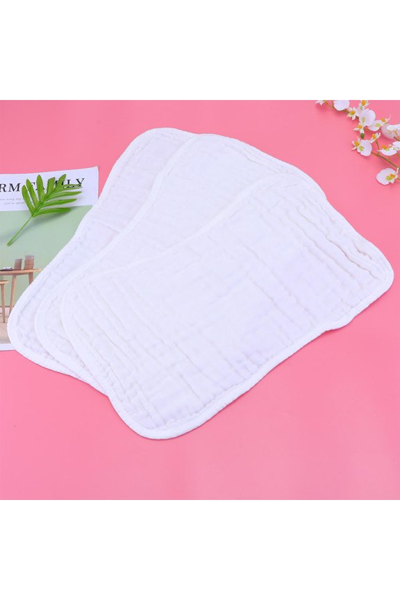 Burping Cushion Shoulder Pad White Cotton Easy to Clean 2Pcs