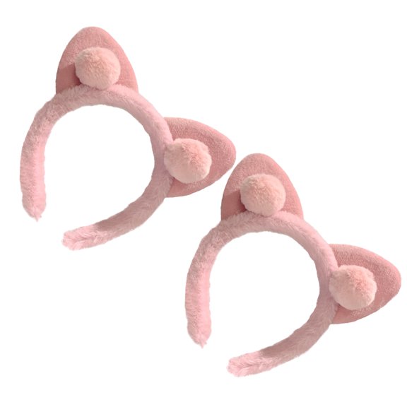 RENACLIPY 2-Pack Elastic Cat Ear Headbands with Soft Edges for Comfortable Face Washing and Gentle Skin Care