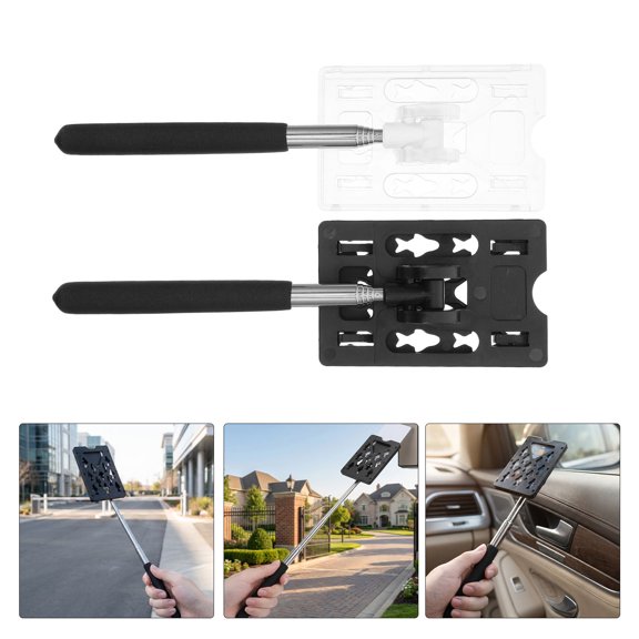 RENACLIPY 2Pcs Extendable Parking Card Grabber Tool with Reinforced Clamp for Easy One Hand Use