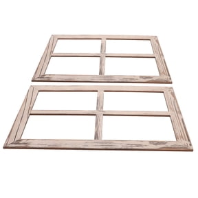 RENACLIPY 2-Pack Rustic Farmhouse Faux Window Frame Wall Decor with Photo Display for Living Room, Kitchen, and Home