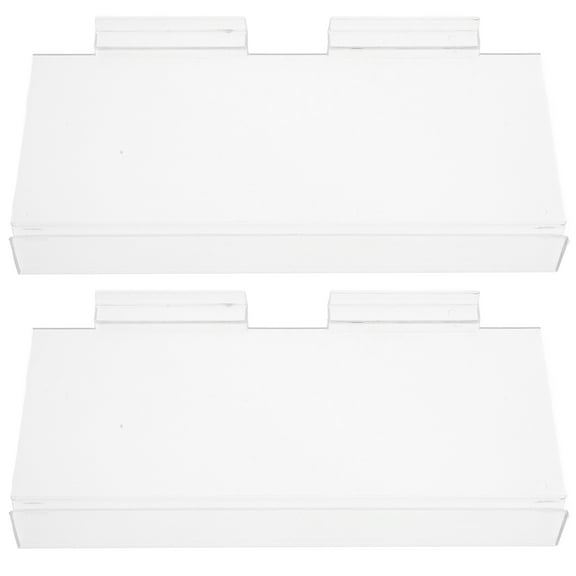 RENACLIPY 2-Pack Floating Transparent Shoe Shelves for Wall Mount Retail Display and Home Organization