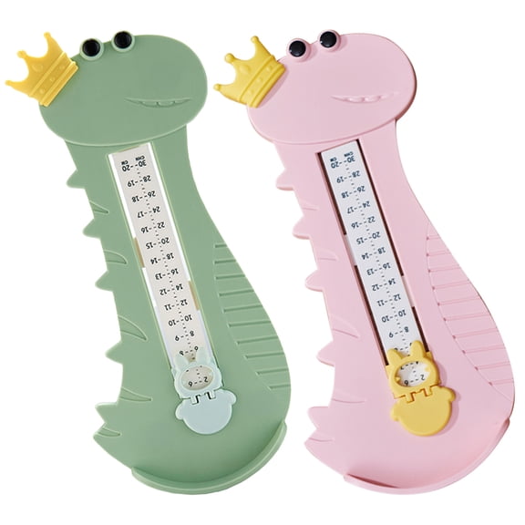RENACLIPY 2Pcs Foot Measuring Device for Shoes Smooth Adjustable Feet Sizer with Size Chart