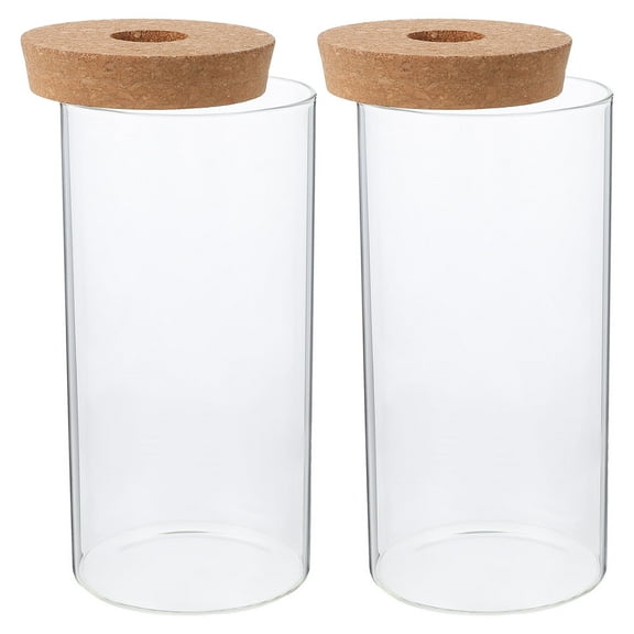RENACLIPY Decorative Landscape Bottle Glass Terrarium Container Transparent 2Pcs