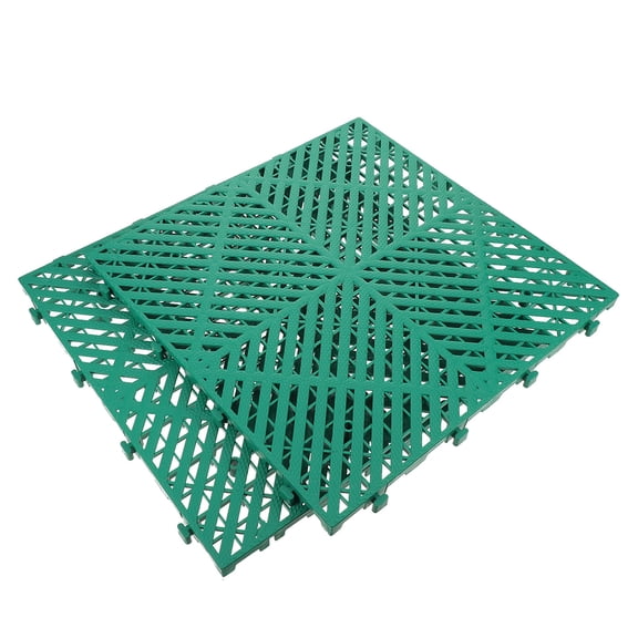 RENACLIPY 2Pcs Garage Floor Grates Green Plastic Interlocking Drainage Tiles for Car Wash