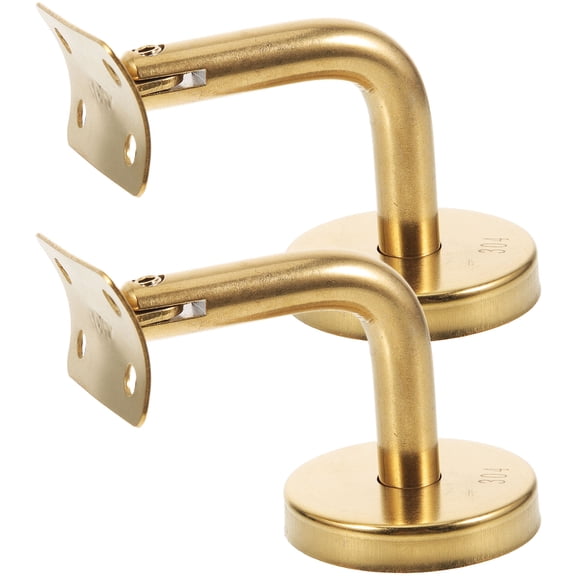 RENACLIPY 2-Pack Rust-Resistant Handrail Brackets for Stair Support, Wall Mounting, Safety, and Stairway Hardware