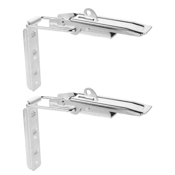 RENACLIPY 2Pcs Heavy Duty Toggle Latch Clamp Plated Silver Metal for Toolbox Replacement and Industrial Use