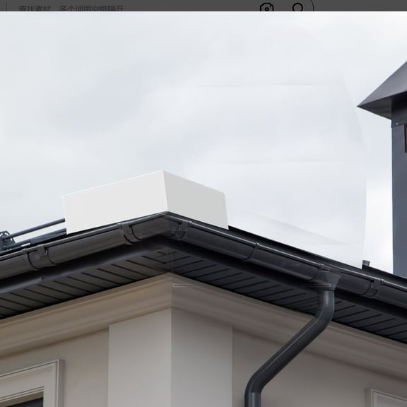 RENACLIPY Renaclipy Roof Corner Rain Diverter, Plated Silver Iron Gutter Guard, Prevent Overflow, 2Pcs