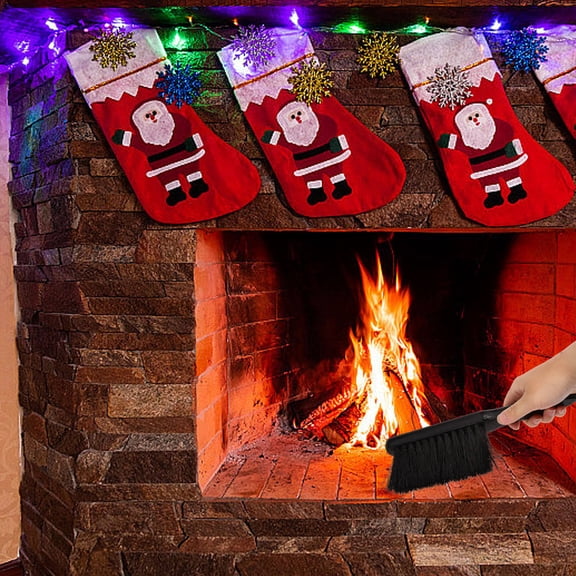 RENACLIPY 2-Piece Indoor Fireplace Brush Set with Dense Bristles for Efficient Fireplace and Bench Cleaning