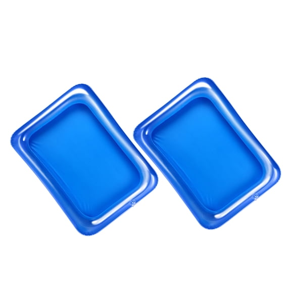 RENACLIPY 2-Pack Inflatable Ice Bar Holder Floating Cooler Tray for Pool Parties and Outdoor Events