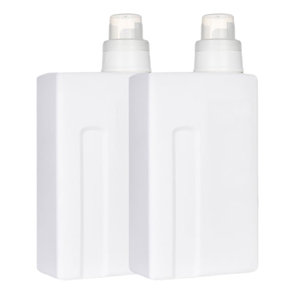 RENACLIPY 2Pcs Leakproof Refillable Laundry Empty Bottles White Multipurpose Storage Bottles
