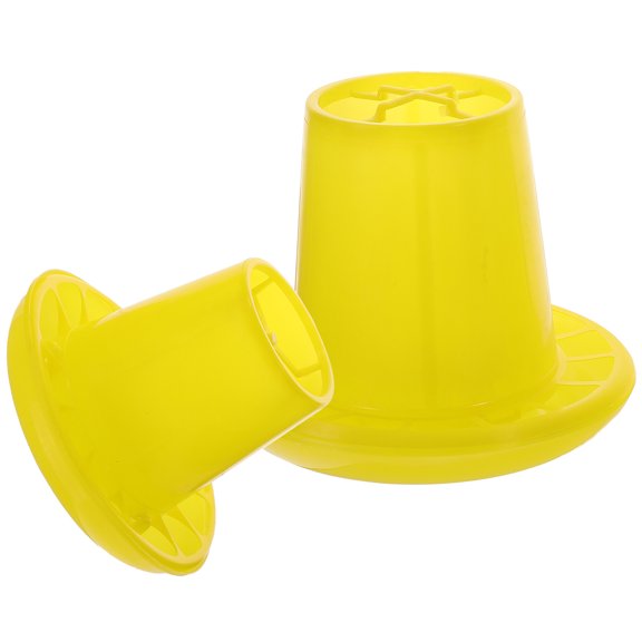 RENACLIPY 2Pcs Multi Compartment Pressure Resistant Poultry Feeder Container for Farm Use Home Breeding 9.6X9.6X7.8In