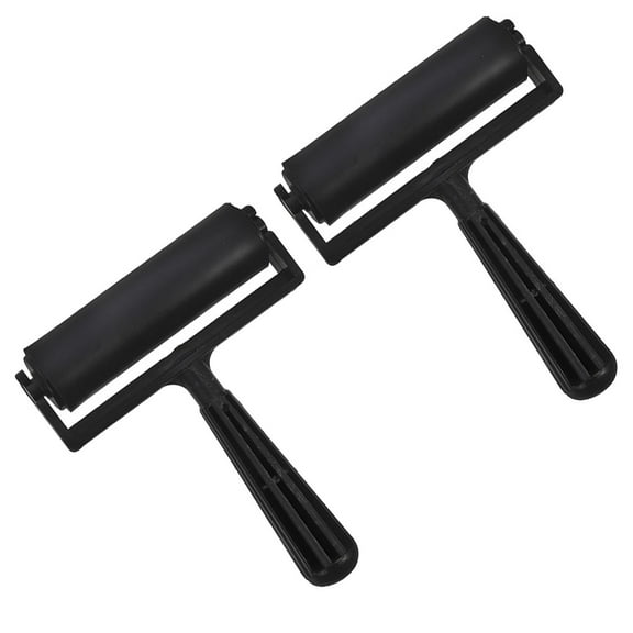 RENACLIPY 2Pcs Multi Function Craft Rollers with Ergonomic Handle for Ink Rubbing and Printing