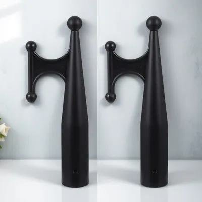 RENACLIPY 2Pcs Nylon Boat Hook Attachment for Kayak Yacht Dinghy Black Replacement End