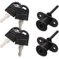 thumbnail image 1 of RENACLIPY 2Pcs Cabinet Lock with Keys Office Drawer Lock Accessories Black Steel, 1 of 7