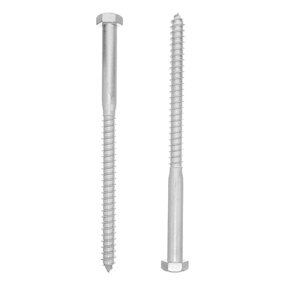 RENACLIPY 2Pcs Plated Silver Carbon Steel Hex Head Lag Bolts for Timber Decking Outdoor Use
