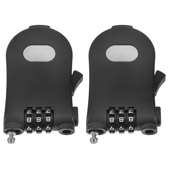 RENACLIPY 2Pcs Adjustable Retractable Cable Lock Black Sturdy Security Lock for Daily Use
