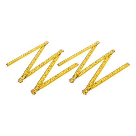 RENACLIPY 2Pcs Precision Folding Measuring Stick in Yellow Wood for Multipurpose Woodworking Tasks