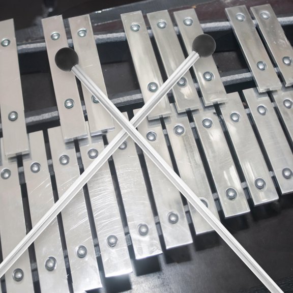 RENACLIPY 2Pcs Professional Marimba Mallets with Rubber Felt and Stainless Steel Handle