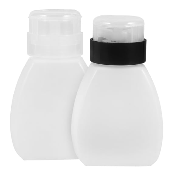 RENACLIPY 2 Pack Transparent Makeup Pump Dispenser Bottles for Liquid Cosmetics, Refillable Empty Cosmetic Containers