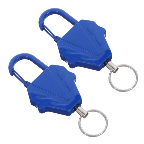 RENACLIPY 2-Pack Retractable Badge Reel with Carabiner Clip and Key Holder for Outdoor Adventures and Daily Use