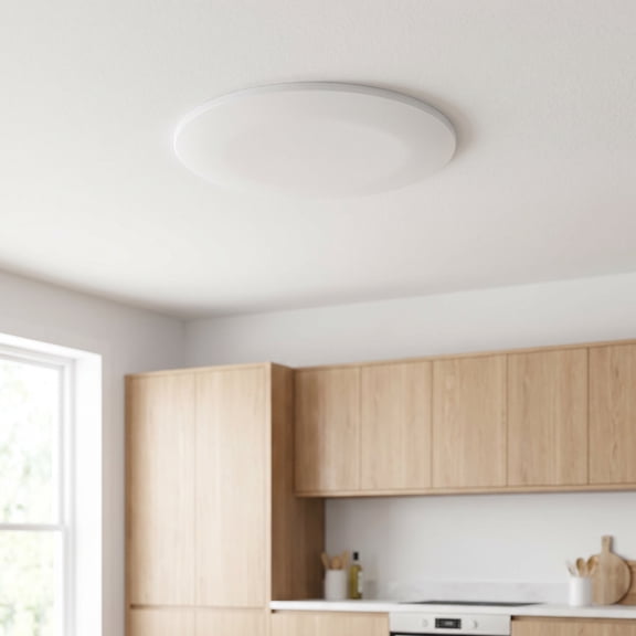 RENACLIPY 2Pcs Round Plastic Ceiling Junction Box Cover Plate White for Office and Home Ceilings