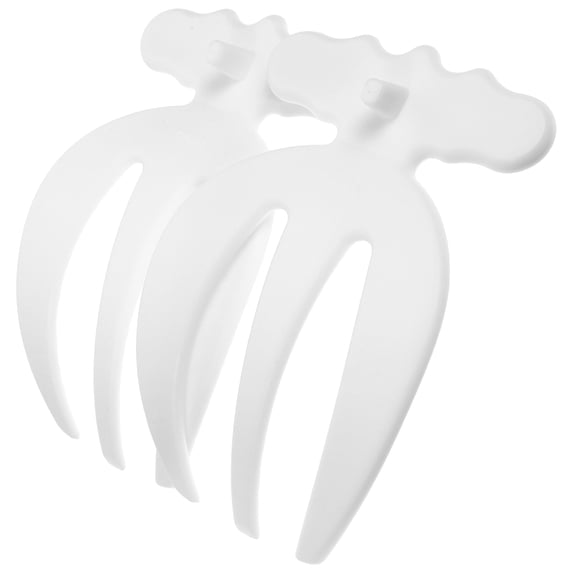 RENACLIPY White Plastic Salad Forks Set of 2 for Mixing, Stirring, Serving - Kitchen Utensils