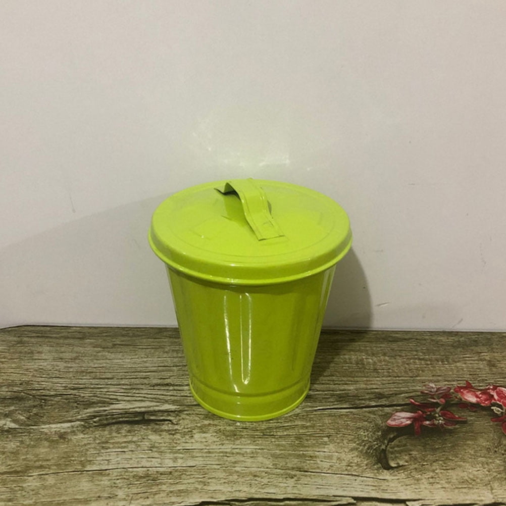Garbage Buckets RENACLIPY 2Pcs Covered Waste Bucket Assorted Color Small Trash Can for ...