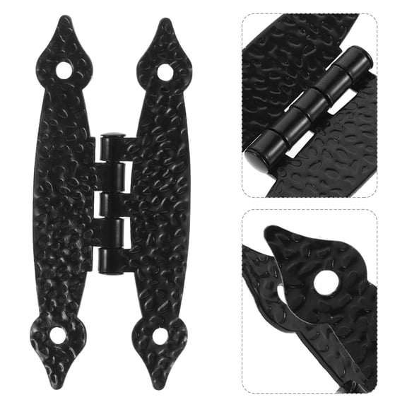 RENACLIPY 2Pcs Small Metal Hook and Band Gate Hinges Steel Door Replacement for Smooth Quiet Closing