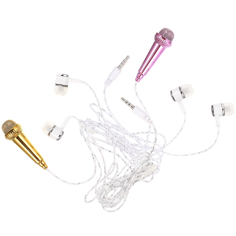 Phone Micraphone RENACLIPY 2Pcs Wired Mini Microphones Yellow and for Voice and Video ...